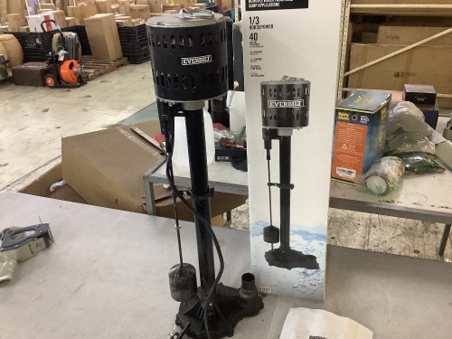 Everbilt 1/3 HP Plastic Pedestal Sump Pump - Lot 1066JF