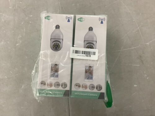 Lot of (2) Smart WiFi Light Bulb Camera  - Lot 1019
