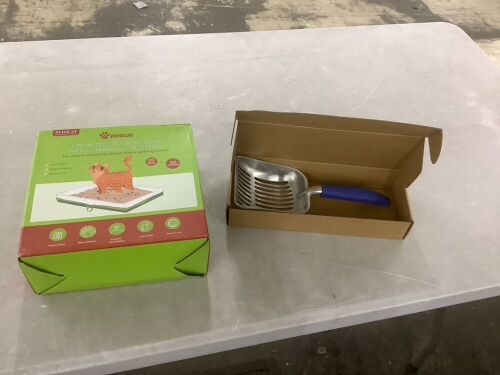 Drawstring Cat Litter Liners with Anti-scratch Cardboard & Litter Scoop  - Lot 1035