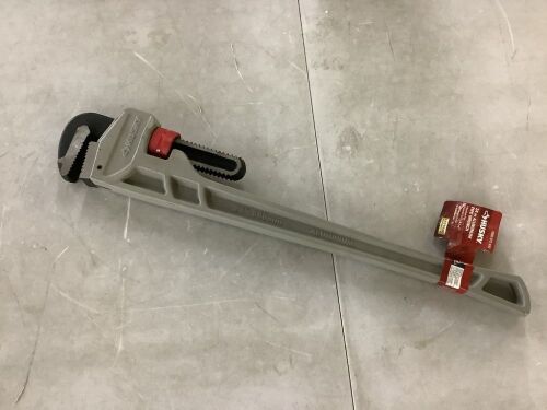  Husky 24 in. Aluminum Pipe Wrench with 2-1/2 in. Jaw Capacity - Lot 1087JF