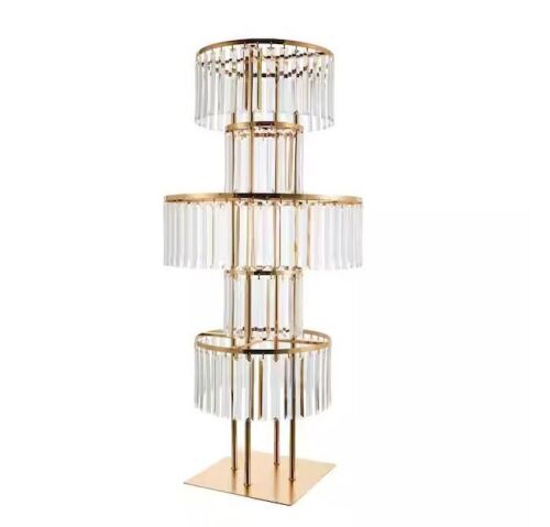 Gold 5-Tier Iron Acrylic Decorative Tabletop Centerpiece 43.31 in. H+ - Lot 1097JF