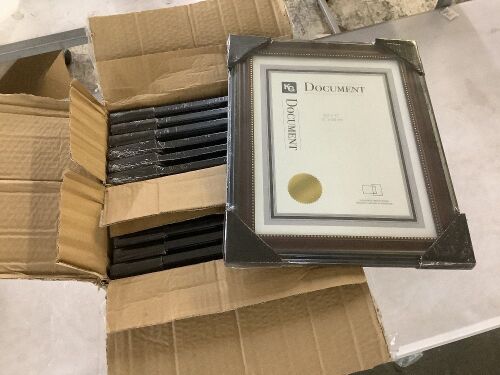 Kiera Grace Document Frames, 8.5" x 11", 12 Pack - 1 Broken Glass - Lot 1098JF