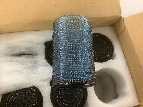 15oz Glasses with Glass Straws, 6 Pack  - Lot 1004