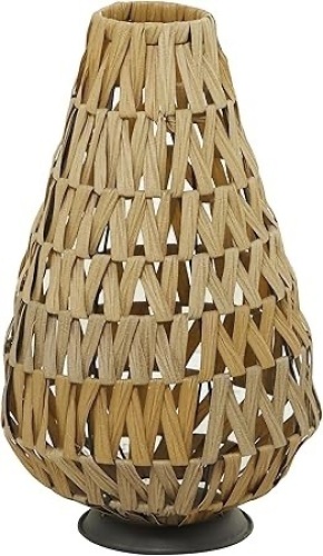 deco 79 Plastic Rattan Candle Lantern  - Lot 156