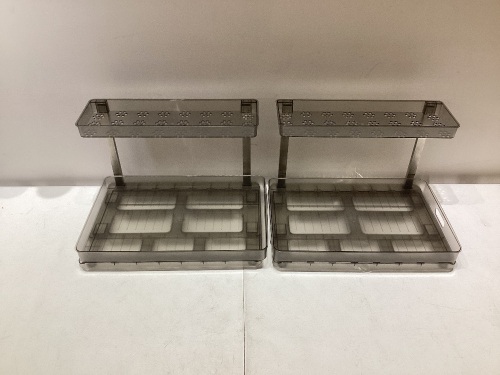 spice organization for Cabinet 2 pack of 2 tier sliding drawers - Lot 127