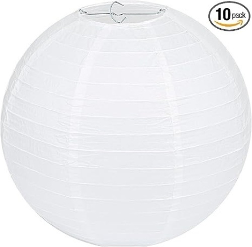 Lihao 16in White Round Paer Lanterns 10 pack  - Lot 141