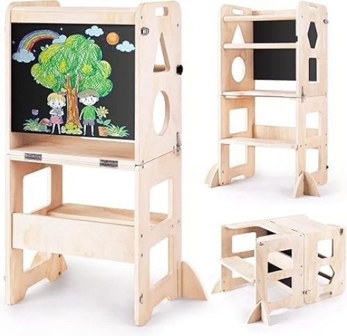 4 in 1 toddler kitchen step stool no instructions in box - Lot 194