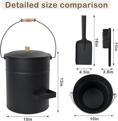 Ash Bucket with lid  - Lot 145