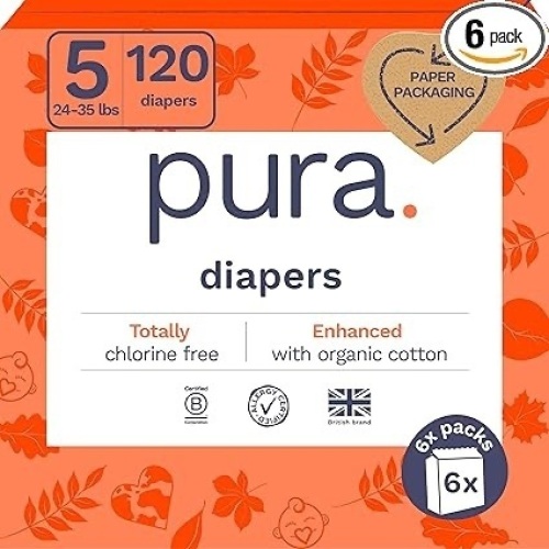 Pura Diapers Size 5 120 count - Lot 241