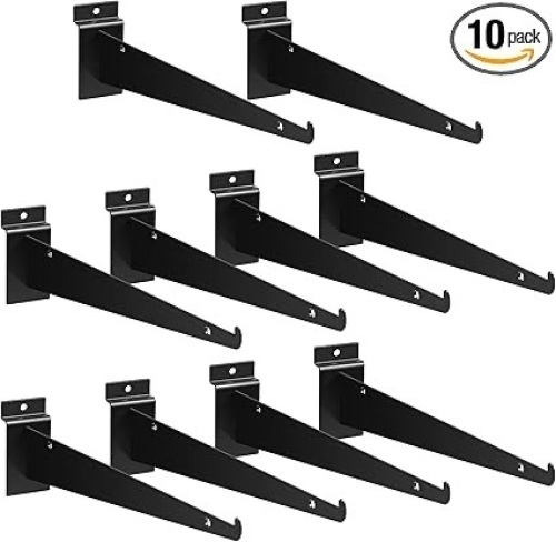 Slatwall Shelf Bracket with Lip 16 count - Lot 102