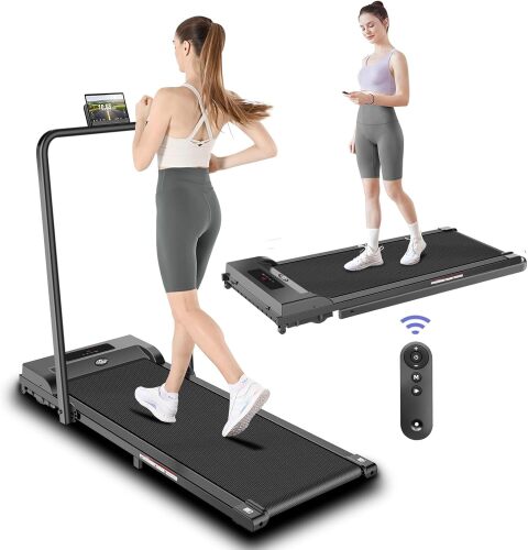 2 in 1 Walking Pad Treadmill, Foldable & Portable - Lot 2181