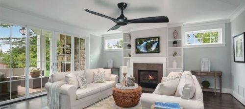 52 Inch Remote App Control Ceiling Fan with Light, Modern - Lot 2196