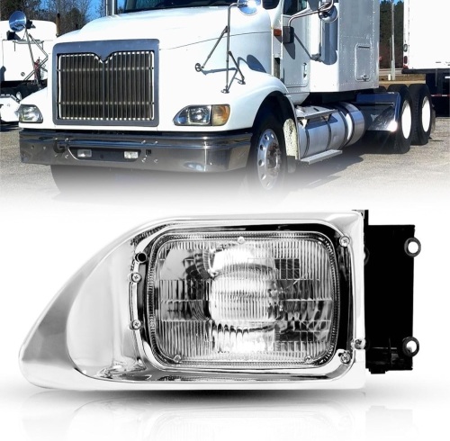 Headlight for International 9200-9900, Driver and Passenger Side Headlights Headlamps Assembly for 2003-2007 International a Pair(Left) - Lot 2264