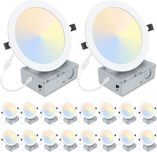 8 Inch Recessed LED Light: 18 Packs - Lot 2288