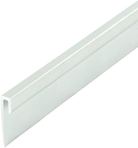 Outwater Aluminum J Channel Fits Material 1/16 Inch Thick Mill Finish Aluminum Cap Moulding 36 Inch Length (Pack of 4) - Lot 2290