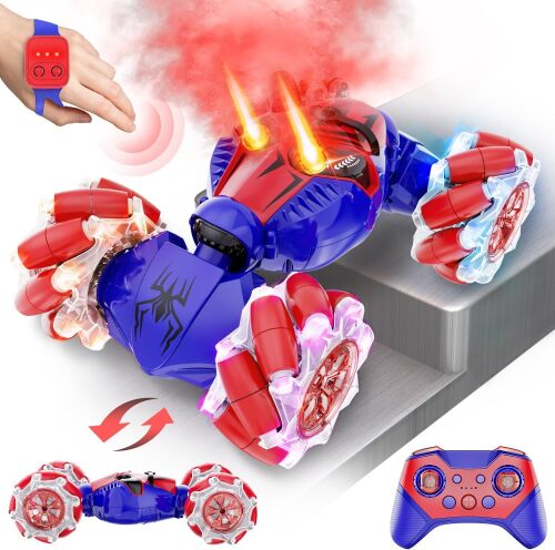 Spider Gesture Sensing RC Stunt Car with Spray, Boys Toys - Lot 2305