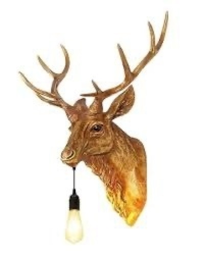 Deer Head Wall Mount Light 14.5 inches - Lot 2356