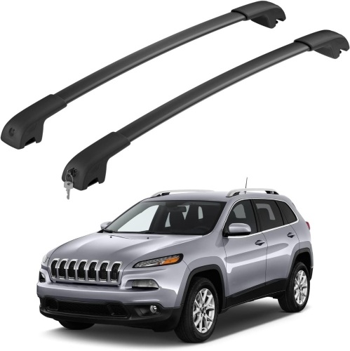 Lockable Roof Rack Cross Bars Compatible with Jeep Cherokee 2014-2023 - Lot 2401