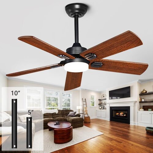 Wooden Ceiling Fans with Remote Control with Light (LED) - Lot 2427