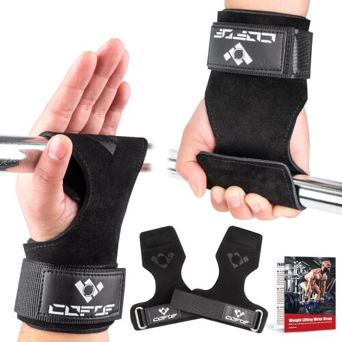 Weight Lifting Wrist Strap, Double Layer Leather Wrist Strap for Deadlift and Powerlifting, Adjustable - Lot 2465