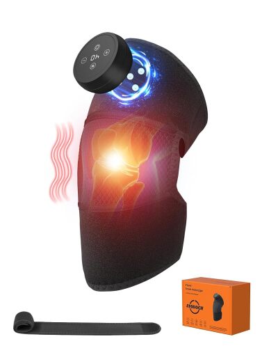 Knee Massager,Cordless Magnetic Knee Pad with Heating and Vibration - Lot 2473