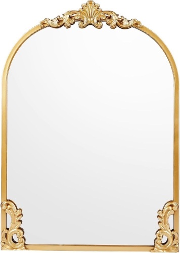 Gold Arched Mirror - Lot 2487