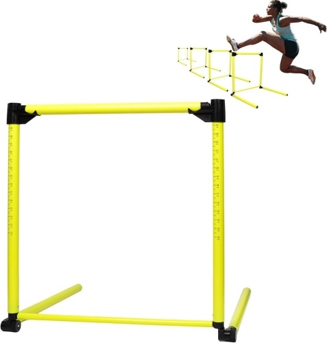 Hurdles Training Equipment, Adjustable Height Hurdles Track and Field, Agility Speed Jumping Training Equipment for Soccer Basketball Football Dogs, Detachable-Green - Lot 2514