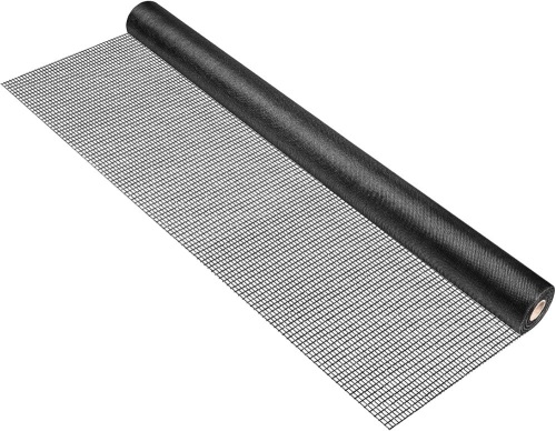 Ouskr Replacement Window Screens Roll, 36 inch x 100 feet Durable Window Screen Mesh for Patio Porch Door Windows, DIY Adjustable Fiberglass Window Screen Repair Kit Sliding Net Pet, Black - Lot 2518