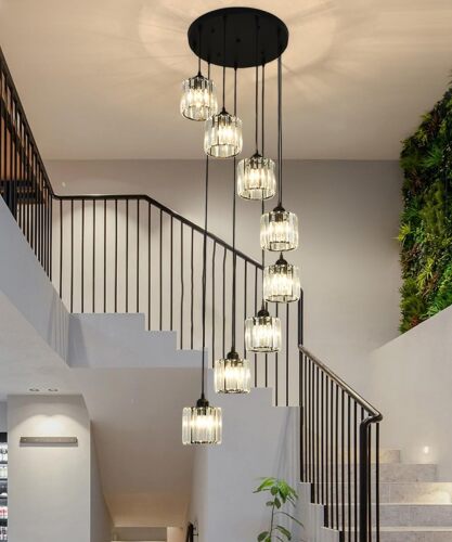 Modern Crystal Pendant 8-Light - Lot 2530