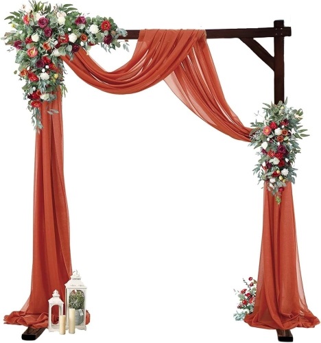 7.3FT Wooden Wedding Arch Stand Square Wood Arch Wedding Arbor for Ceremony Party Proposal Scene Garden - Lot 2600