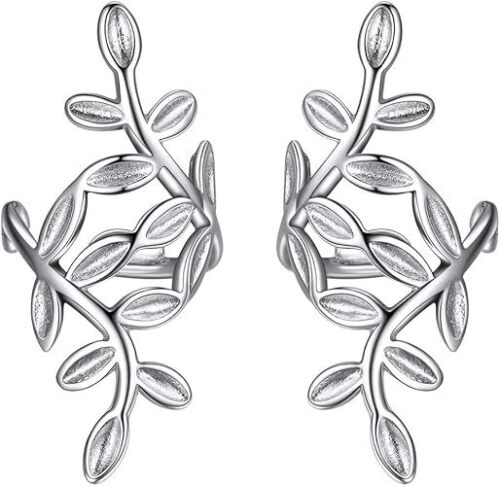ChicSilver 925 Sterling Silver Ear Cuff Earrings, Non Piercing - Lot 2851
