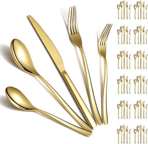 Berglander Gold Silverware Set 60pcs Service for 12 - Lot 2854