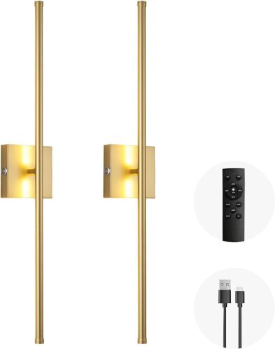LED Wireless Wall Sconce with Remote Control (Set of Two) - Lot 2541