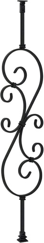 Box of 5 Iron Staircase Railing, Solid Baluster with Baluster Shoes, Handrails, Single Basket, European-Style Staircase - Lot 2629
