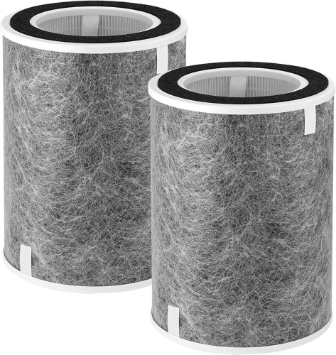 HP202 HP201 Replacement Filter for Shark HP200 Series Air Purifier HP201 HP232 HP302 HC502,3-in-1 True HEPA High-Efficiency Activated Carbon Filter,Part #HE2FKBAS,HE2FKBASMB,2 Pack - Lot 2777