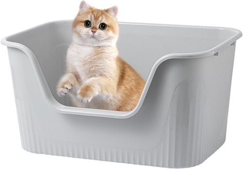 Set of 2 Gray Jumbo Cat Litter Box - Lot 2780