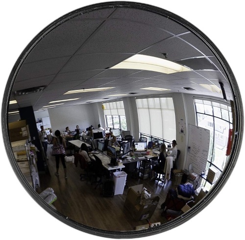 26" Indoor Acrylic Convex Mirrors, Black Backbord - Lot 2781