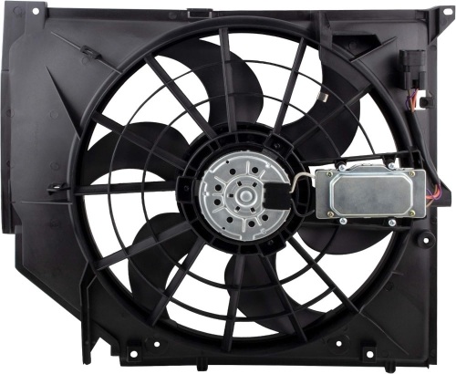 BOXI 621-199 Radiator Cooling Fan Assembly Fit for BMW E46 3-Series 1999-2005 320i 323Ci 323i 325Ci 325i 325xi 328Ci 328i 330Ci 330i 330xi 17117561757 - Lot 2799