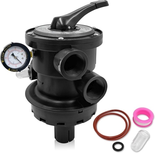 SP0714T Top-Mount Multi Port Valve Compatible with Hayward VariFlo, Above-Ground Pro and VL 210 Series Sand Filters, 1-1/2 Seven Position Control Valve - Lot 2810
