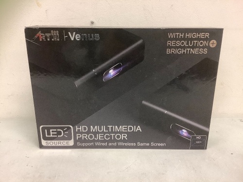 LED HD Multimedia Projector, E-Commerce Return, Sold as is - Lot 50