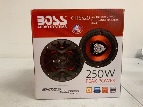 Boss Audio Systems 2 Way Full Range Speakers, Appears New, Sold as is - Lot 106
