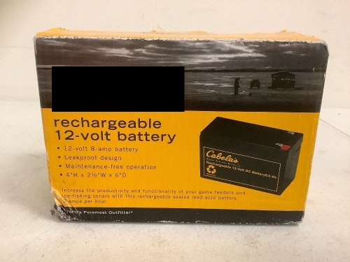 Rechargeable 12 Volt Battery, E-Commerce Return, Sold as is - Lot 117