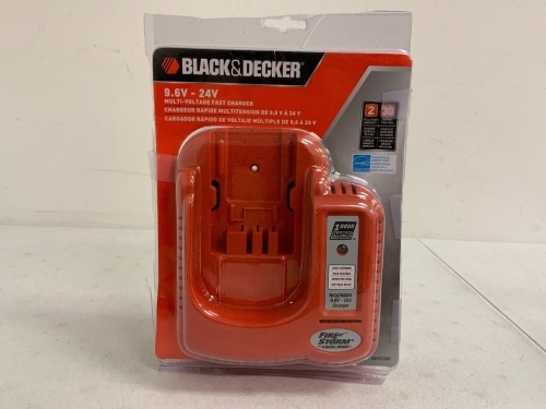 Black and Decker Multi Voltage Fast Charger, Appears New, Sold as is - Lot 322