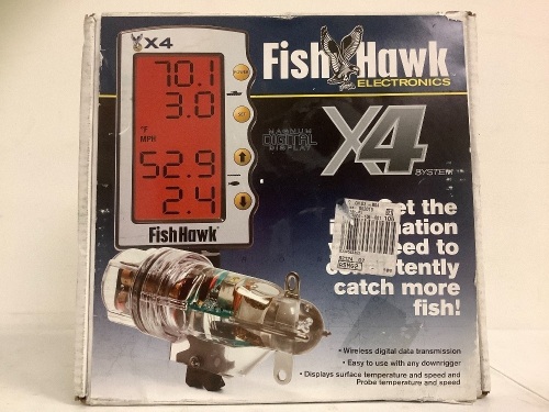 Fish Hawk Electronics X4 Downrigger Data System, Appears New, Sold as is - Lot 324