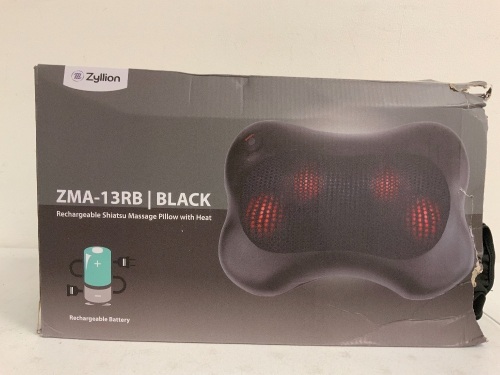 Rechargeable Shiatsu Massage Pillow w/ Heat, E-Commerce Return, Works, Sold as is - Lot 325