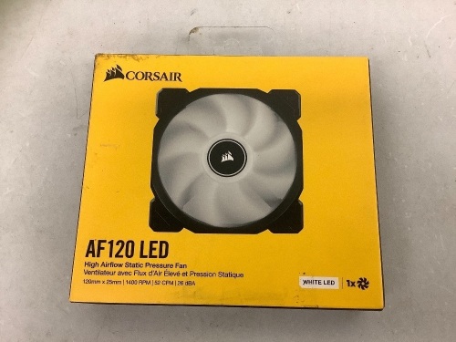 Corsair AF120 LED Static Pressure Fan, E-Commerce Return, Sold as is - Lot 470