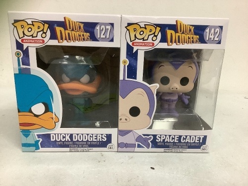 Pop Figures Duck Dodgers and Space Cadet, Appears New, Sold as is - Lot 524