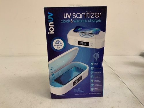 UV Sanitizer Clock & Wireless Charger, E-Comm Return - Lot 602