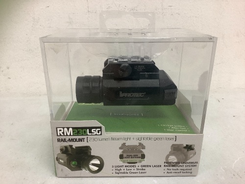 iProtec Rail Mount Light/Laser, Powers Up, E-Commerce Return, Sold as is - Lot 661