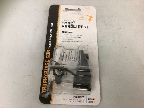 Trophy Ridge Sync Arrow Rest, E-Commerce Return, Sold as is - Lot 666
